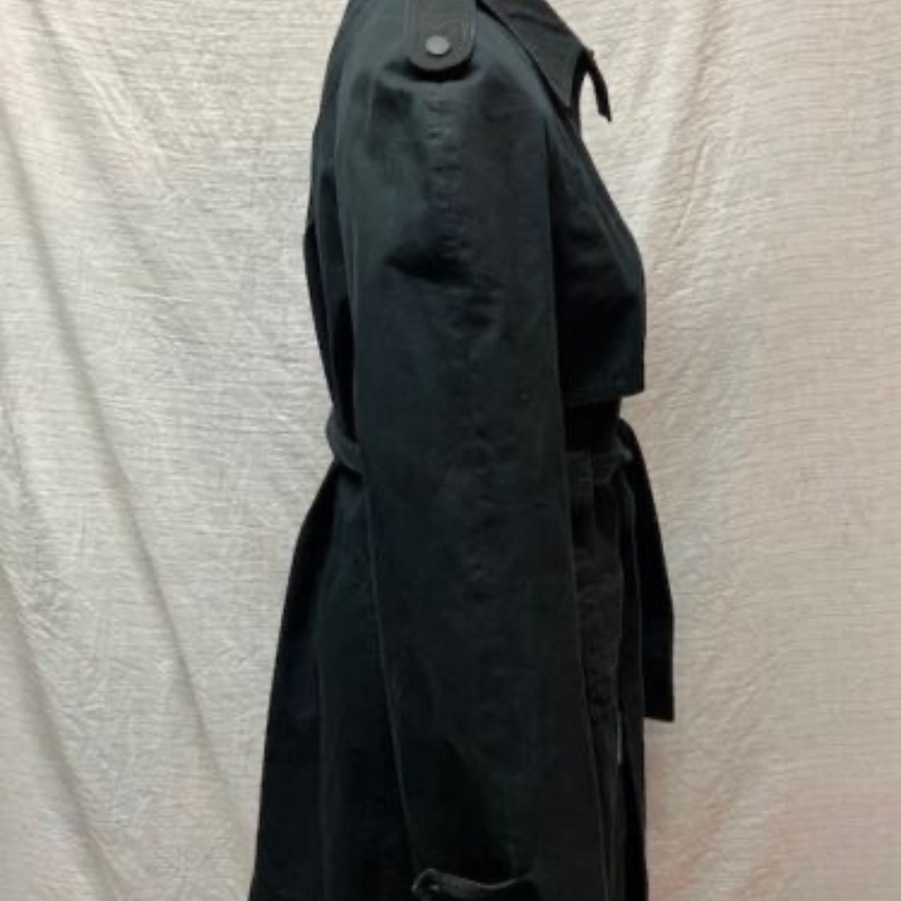Stella McCartney Black Trench Coat sz 42 M - Picture 3 of 8